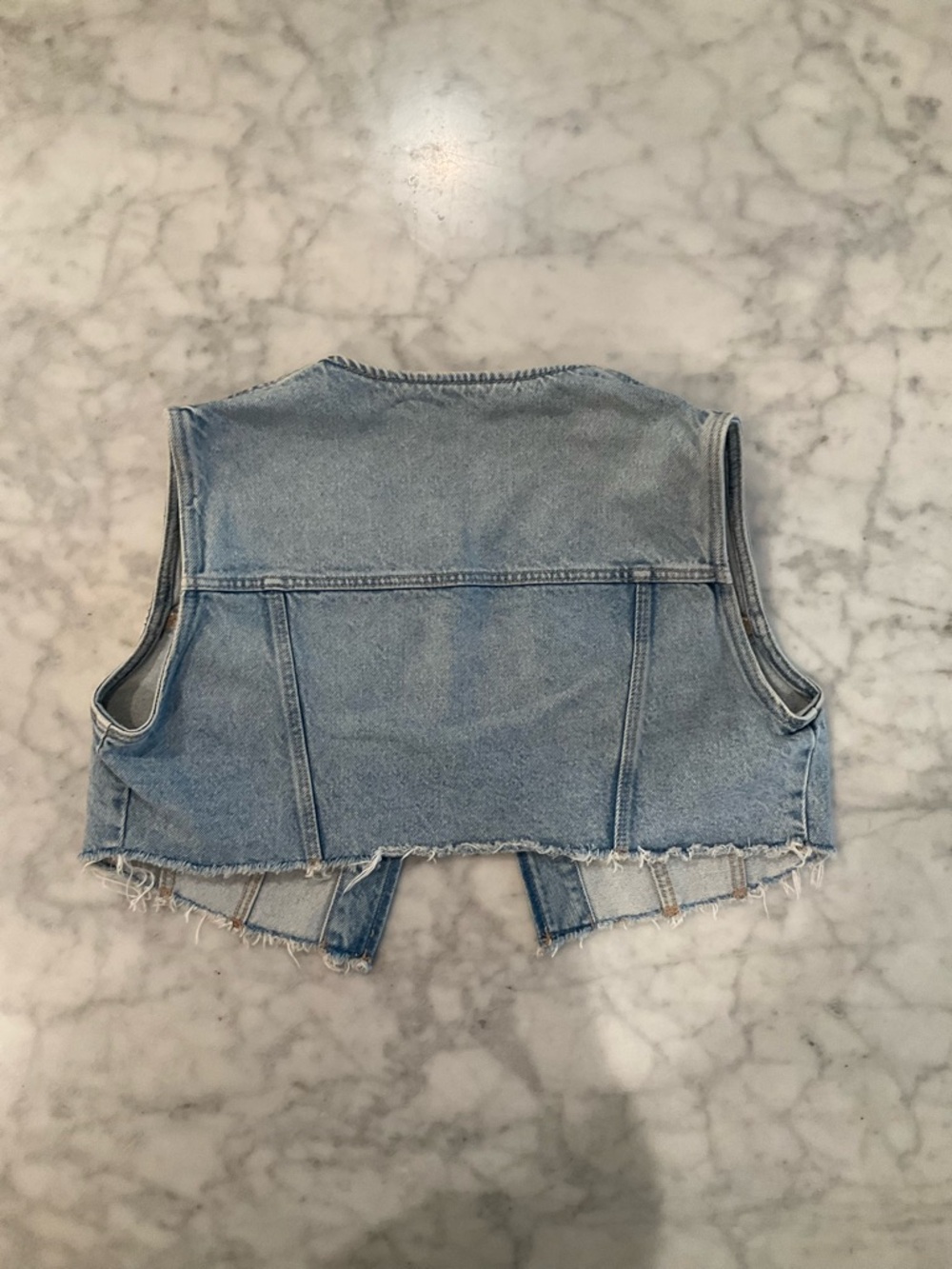 Zara Pale Blue Denim Vest - Picture 4 of 4